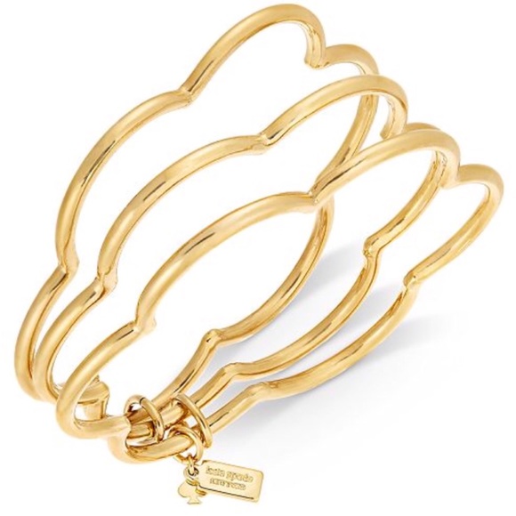 kate spade Jewelry - Kate Spade Scrunched Scallops Stackable Bangle Set